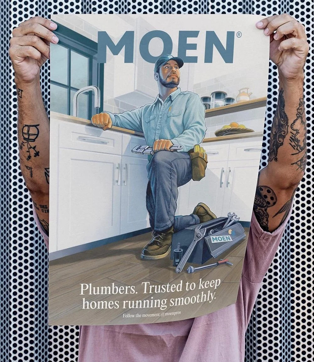 Mark Riedy makes us want to hug a Moen plumber