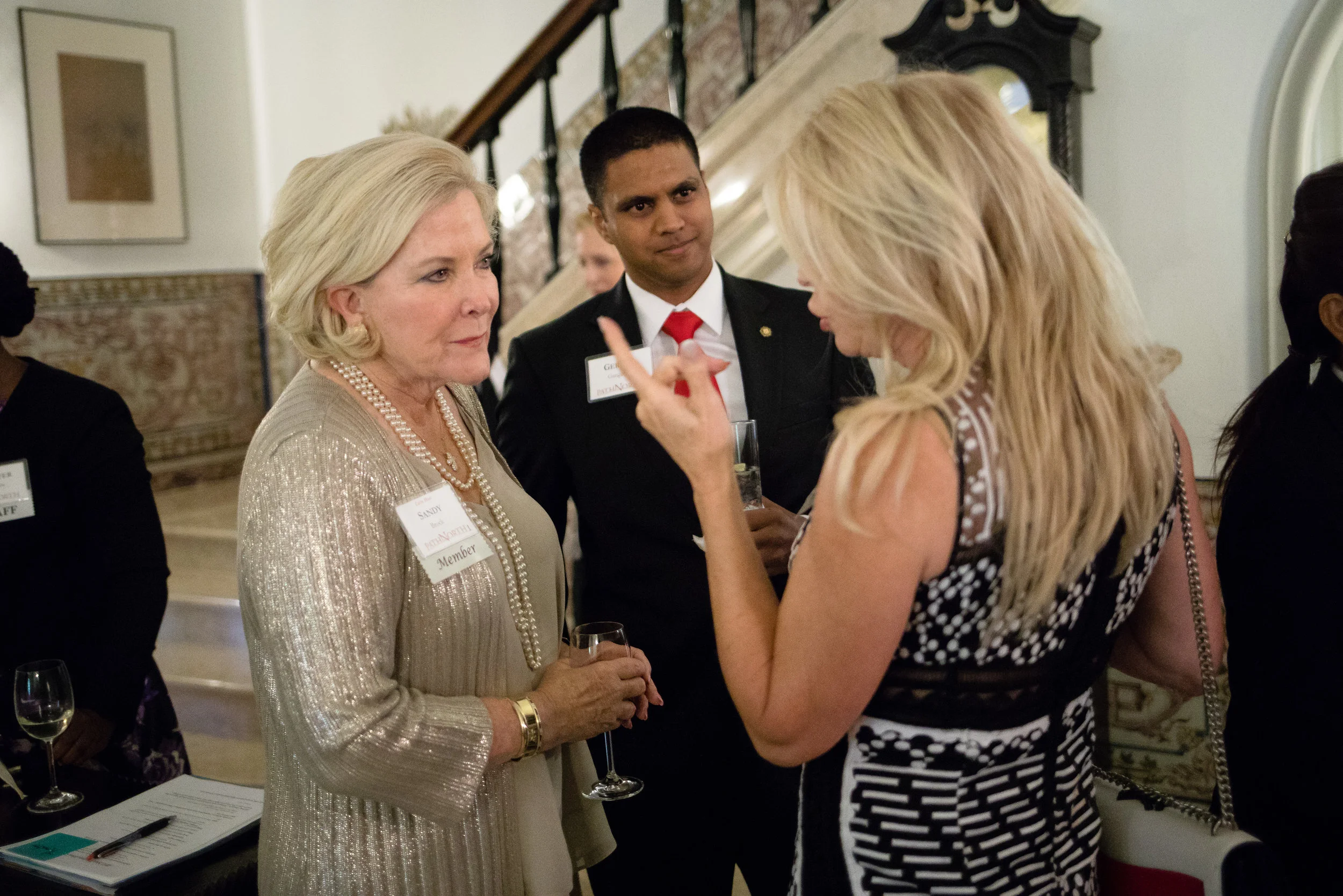  Members Sandy Brock and Eva Mann chat with Gerald Gangaram 