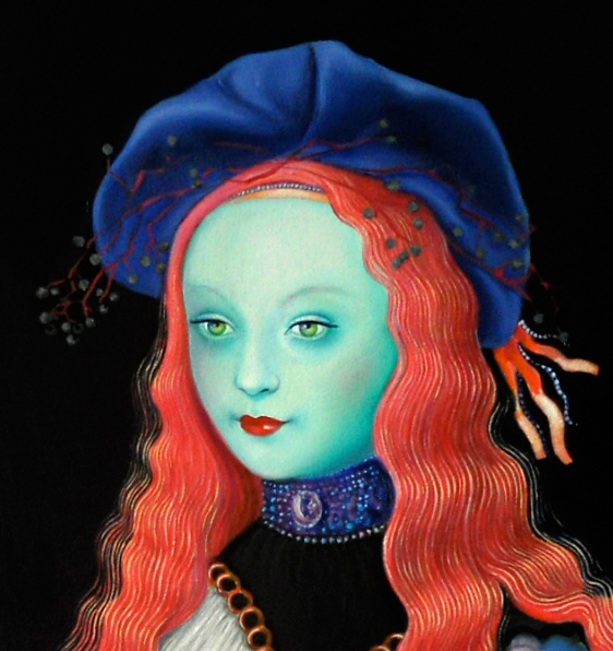 Brujita, (detalle), Oil on Canvas 48 x 72 in.