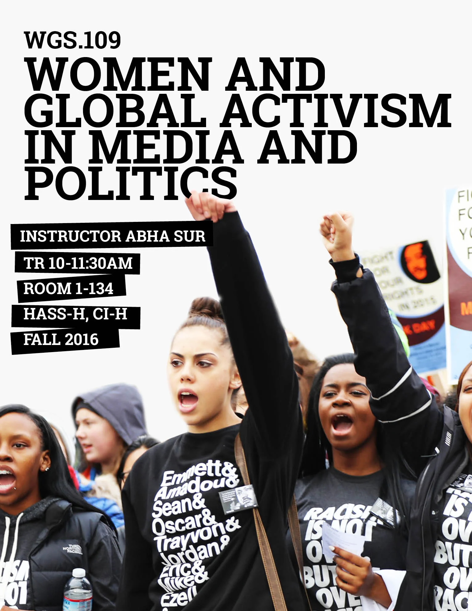 WGS.109 Women and Global Activism in Media and Politics Register Now