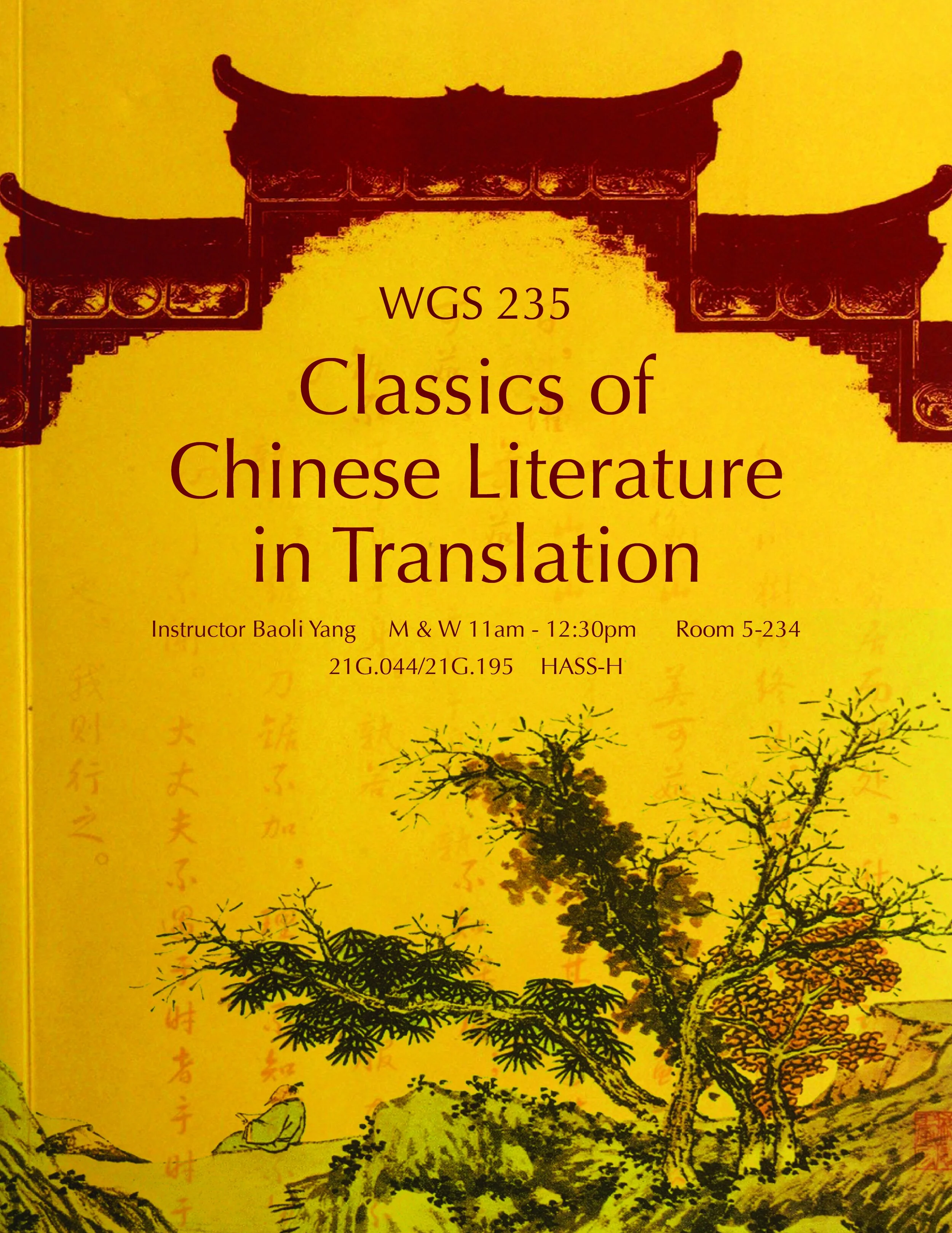 WGS.235 Classics of Chinese Literature in Translation
