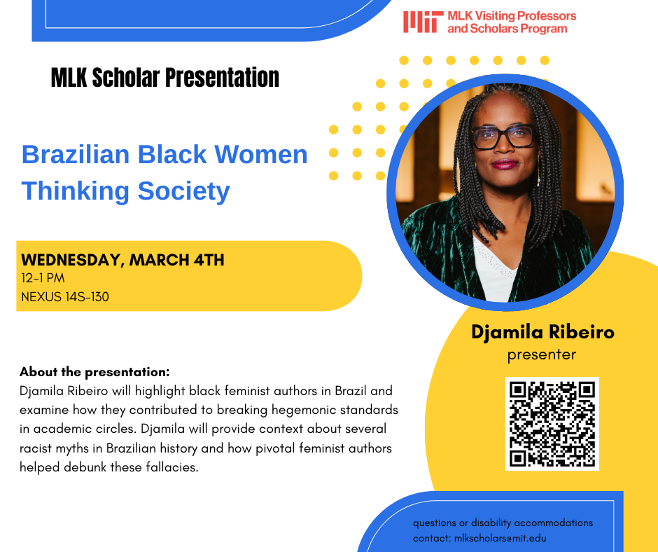 MLK Scholar Presentation: Brazilian Black Women Thinking Society with Djamila Ribeiro