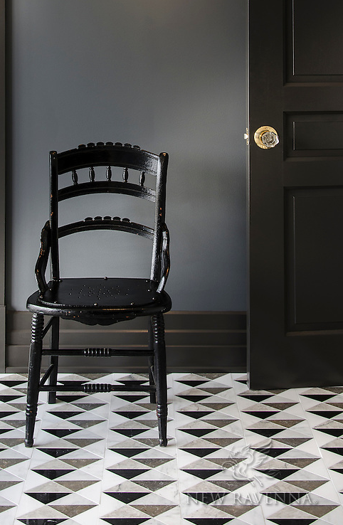 Feat. Arbus, Colorway: Polished Soccoro Grey, Nero Marquina, Carrara, and Honed Cavern