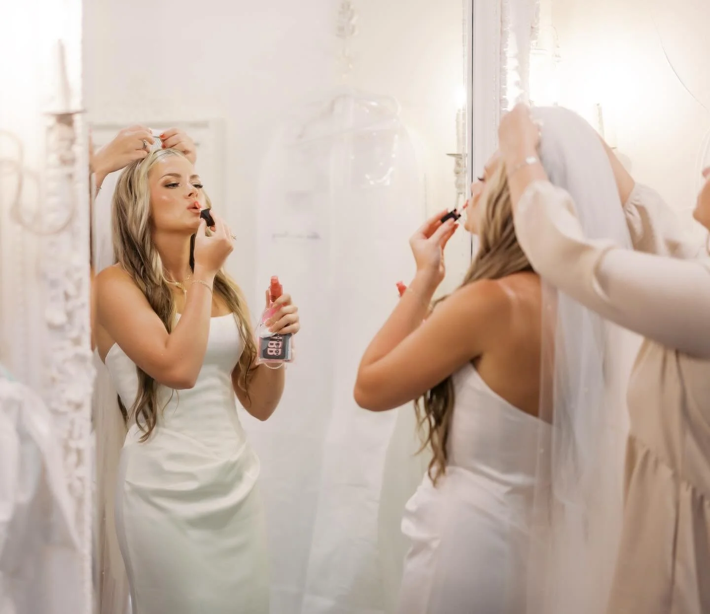 Sealing it with a kiss&hellip; but first, lipstick 💄💍 

#FinalTouches #HereComesTheBride