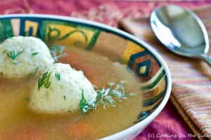 Mother’s Chicken Escarole Soup with Matzo Balls 