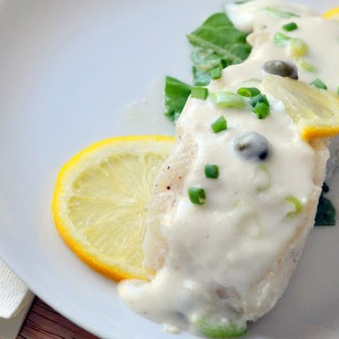 Fish with Sour Cream and Onions