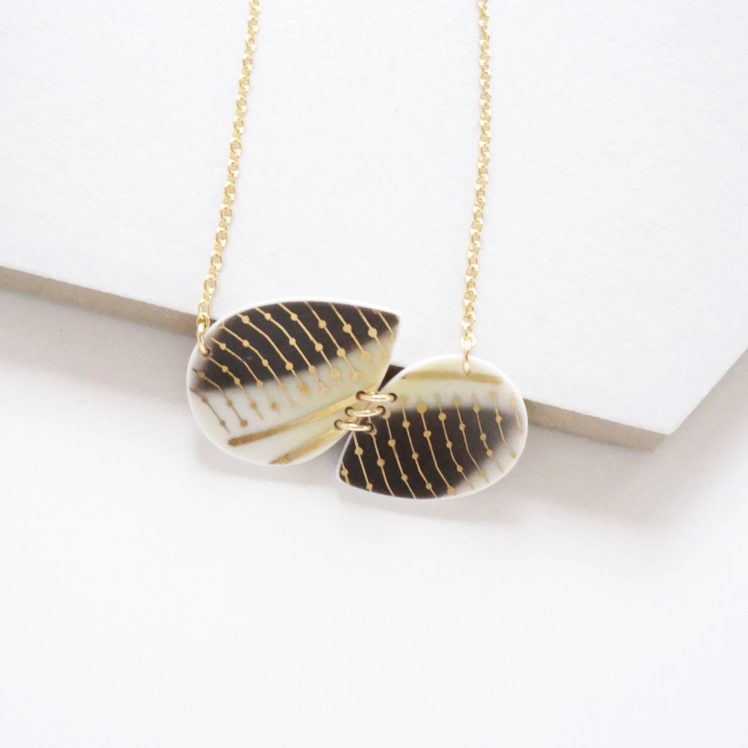 winterling necklace made from vintage china