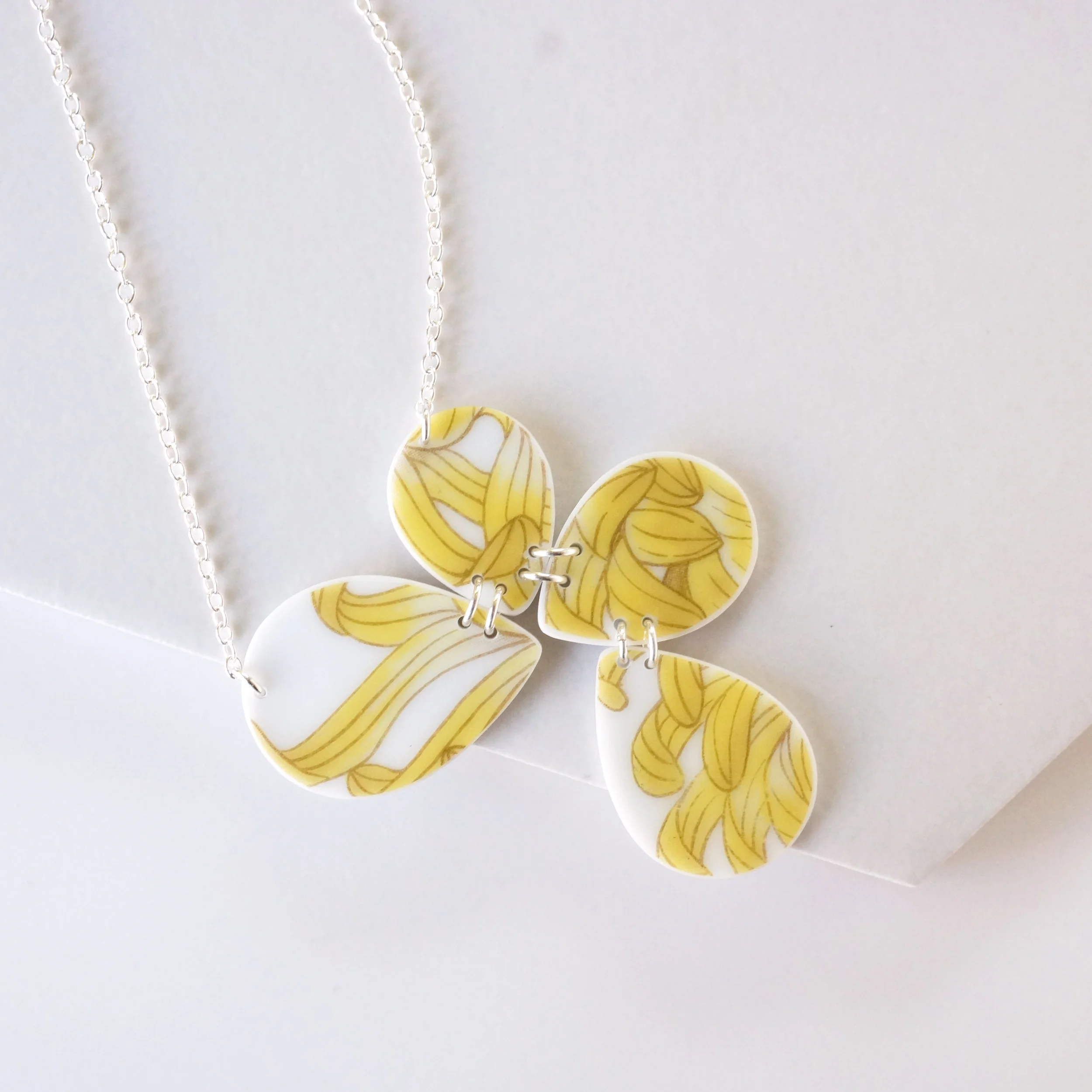 delia necklace made from vintage china