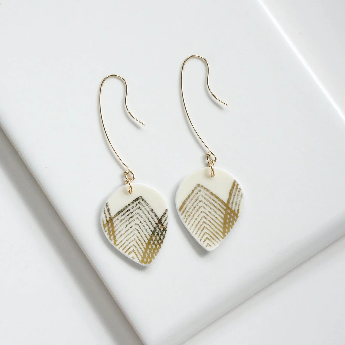 Gold Peaks Super Dangle Earrings