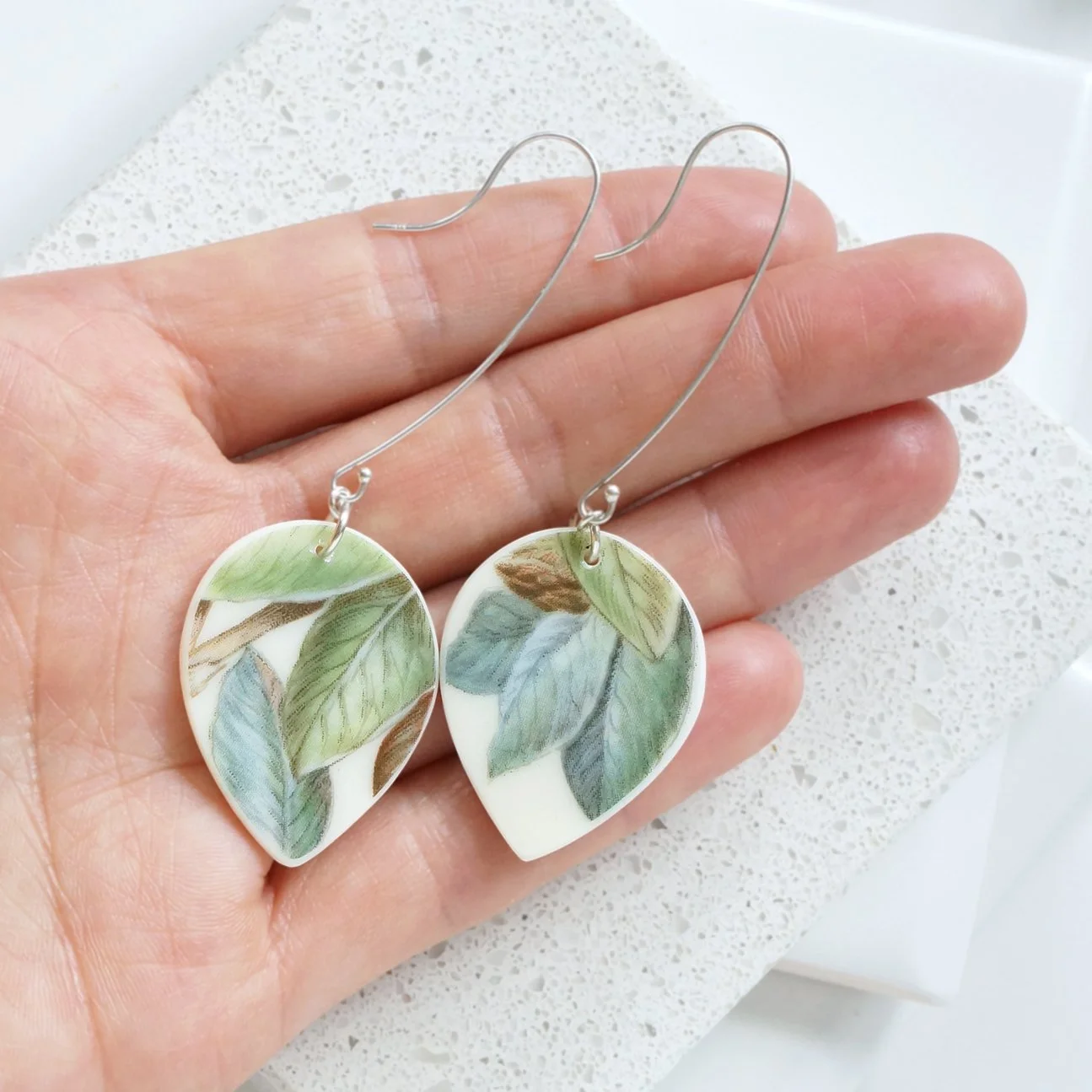 Jurassic Green Super Dangle Drop Earrings