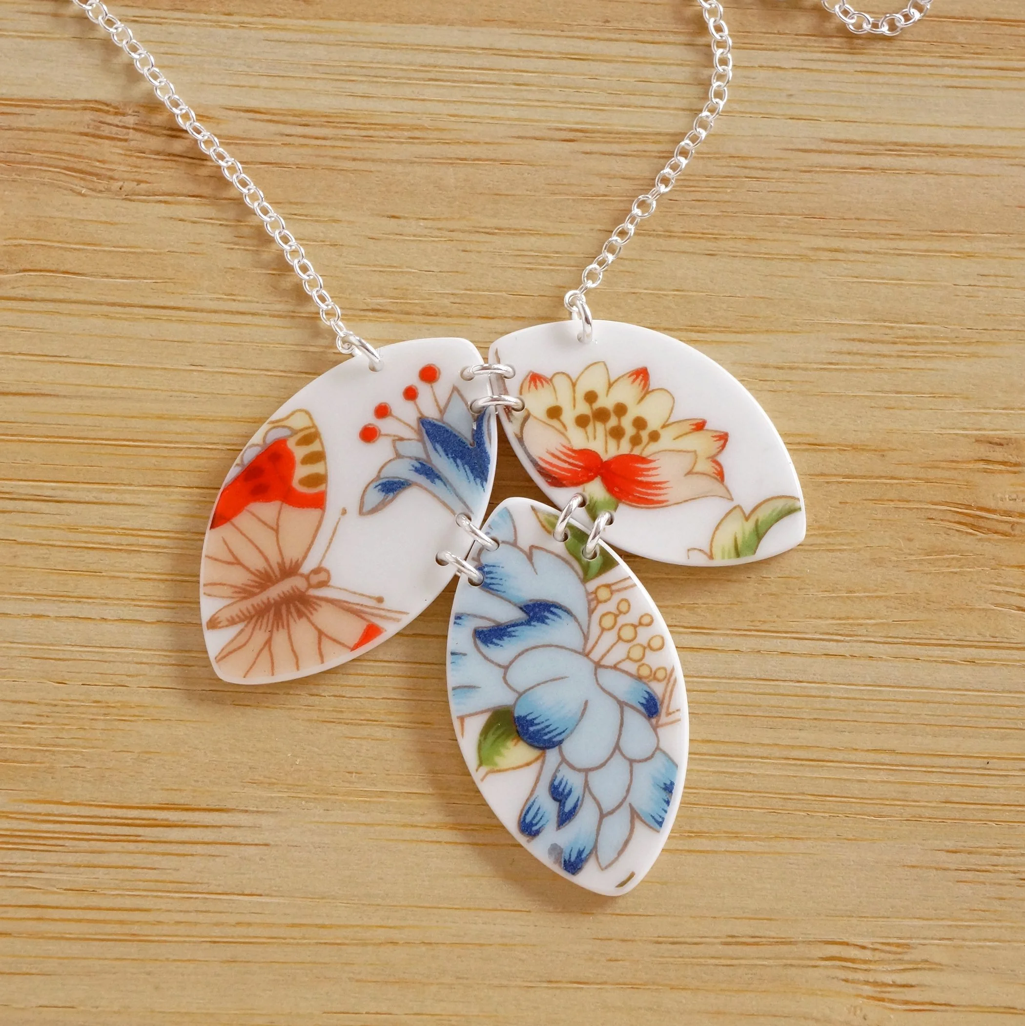 Bright Butterfly Trio Necklace