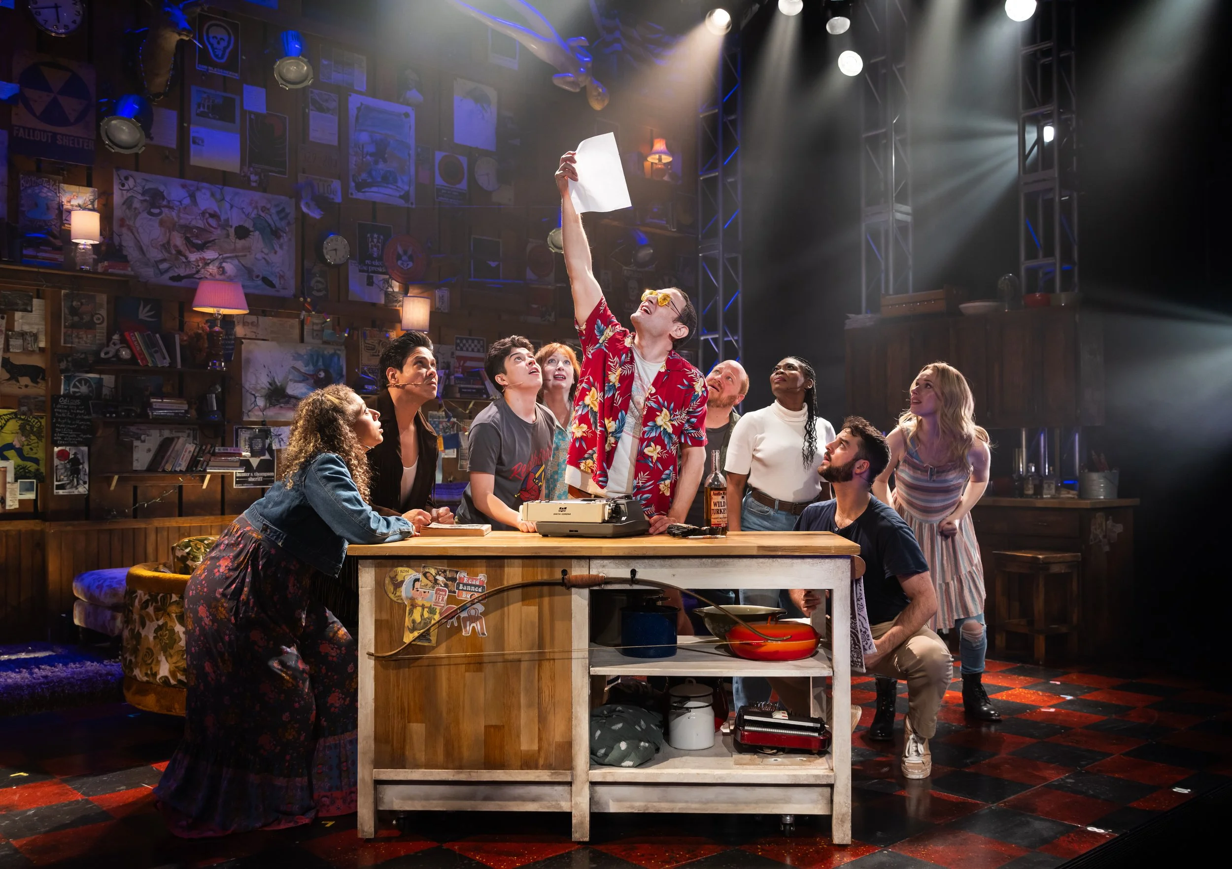 4. eric william morris (hunter s. thompson) and the cast of the untitled unauthorized hunter s. thompson musical at signature theatre. photo by christopher mueller.JPG
