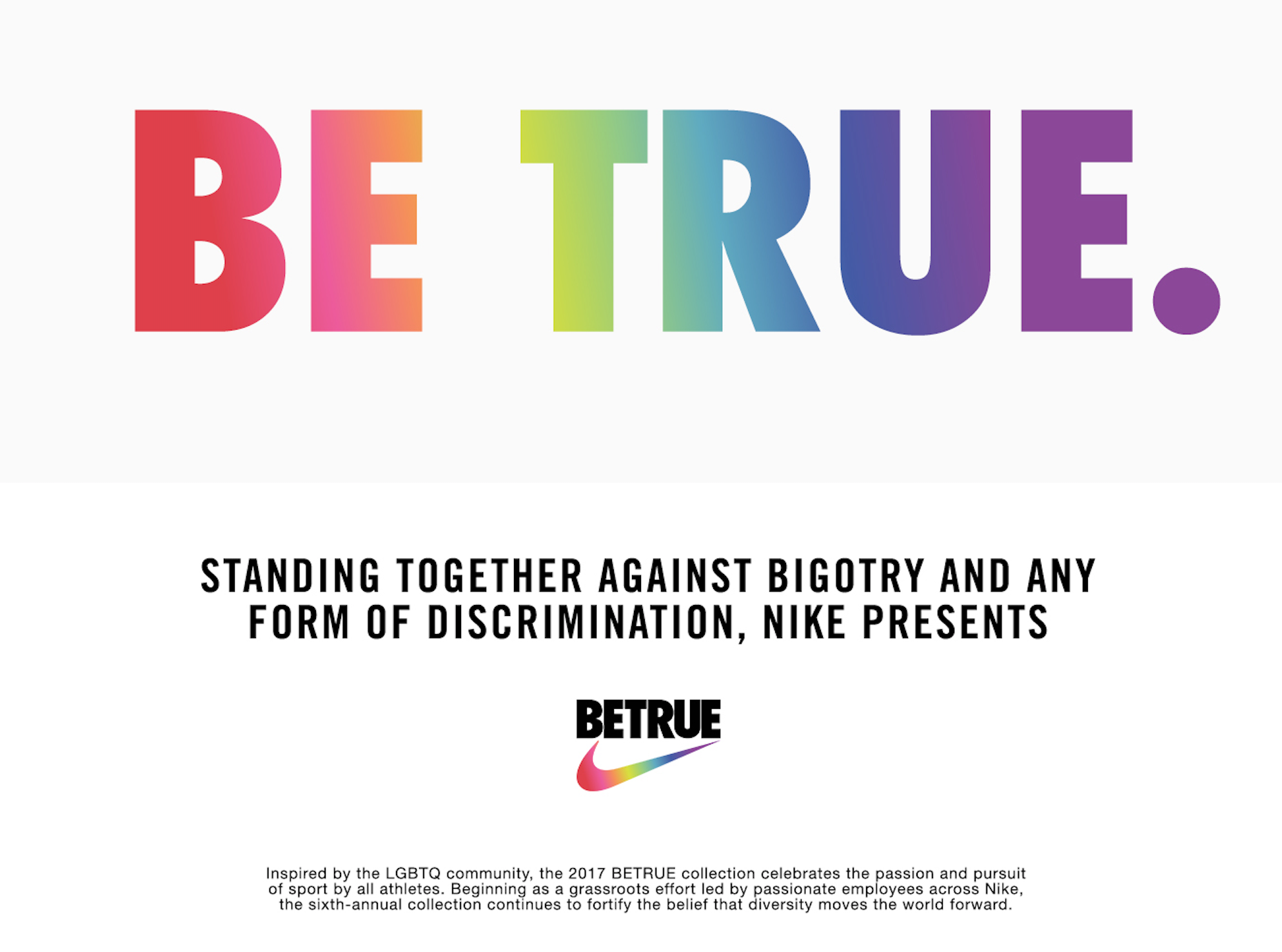 nike be true campaign
