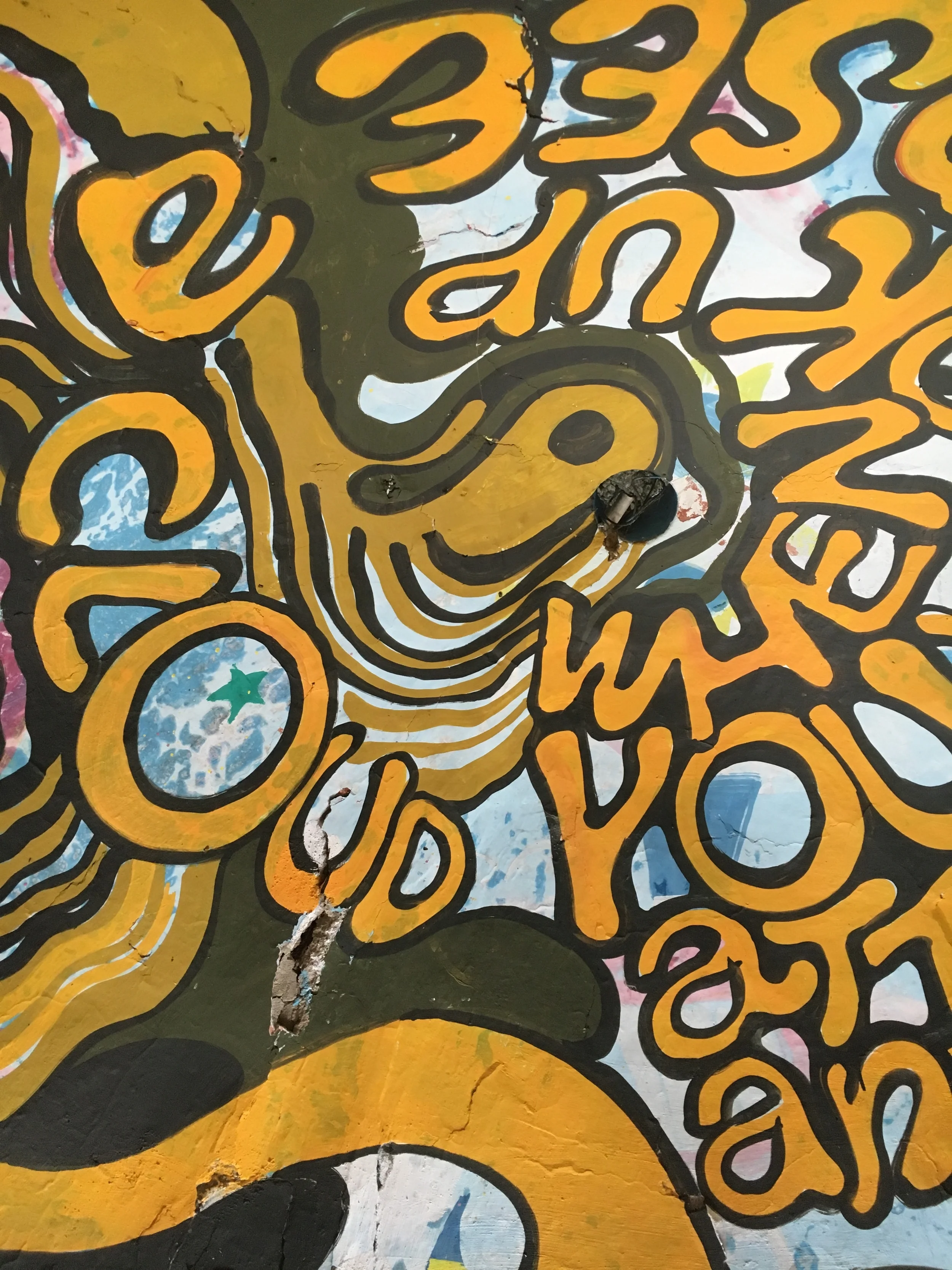 john lennon's ashram room was beautified by fans after the site was abandoned- the quote read: "when you look at the sky and see the clouds, think of me".