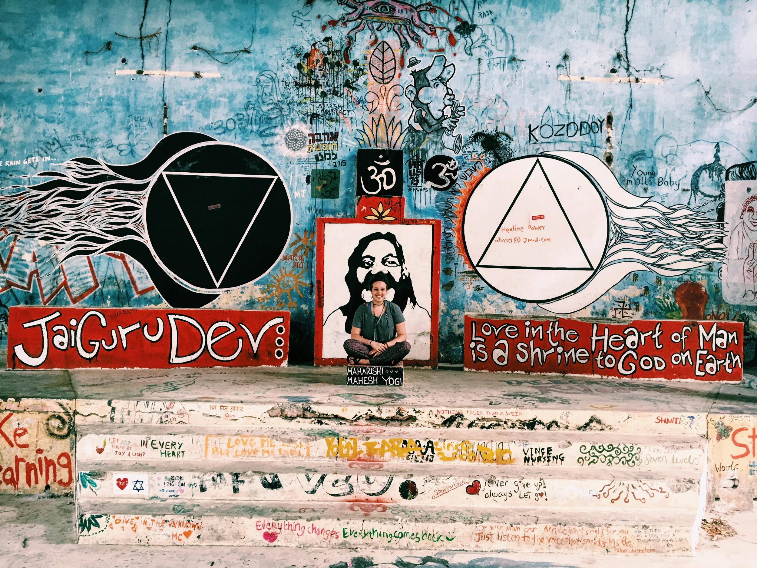 one wall inside the main mediation building (there were like 10 massive buildings on the property)