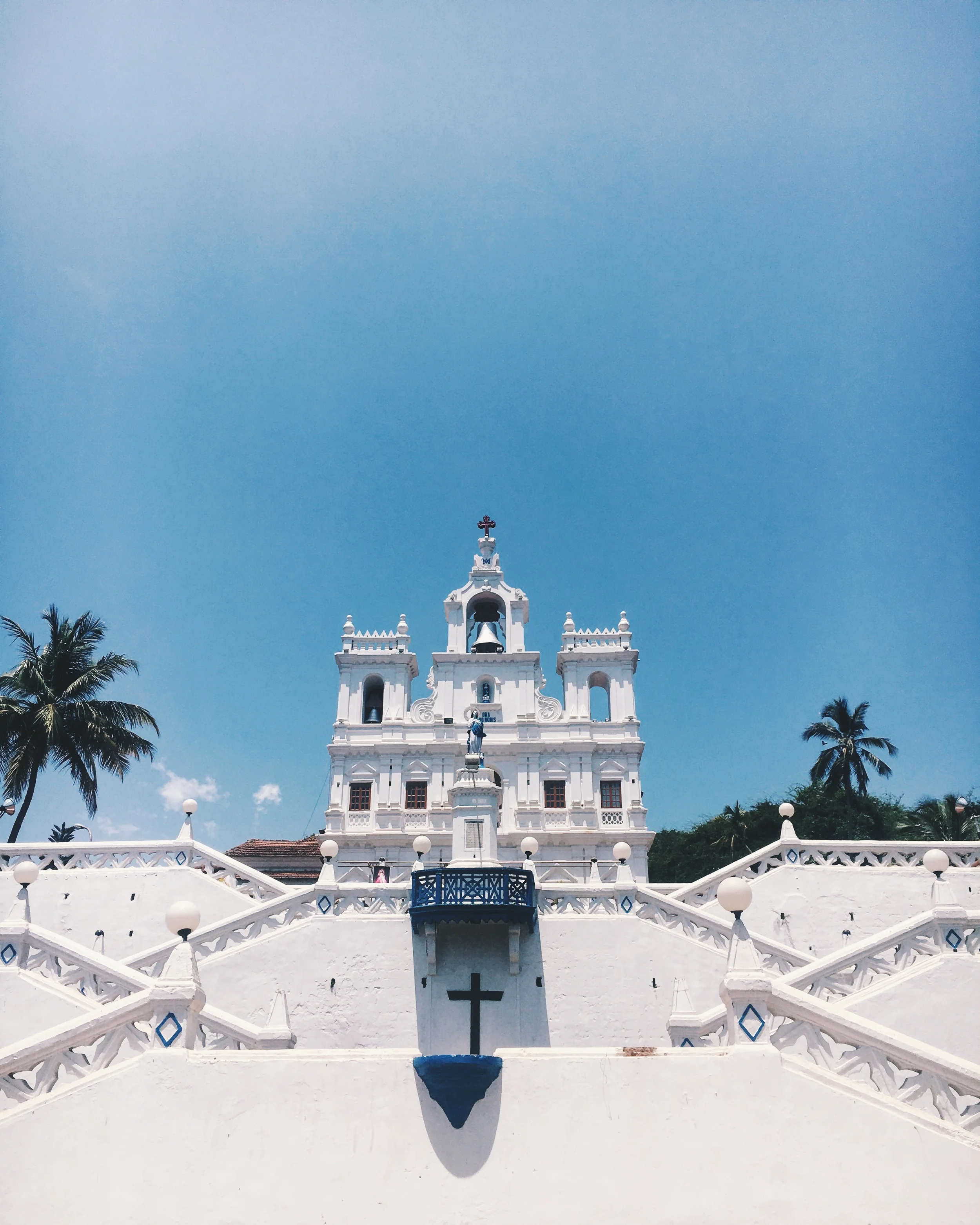 since goa was a Portuguese colony up until the 60's, it is largely christian. this is the famous church of our lady. 