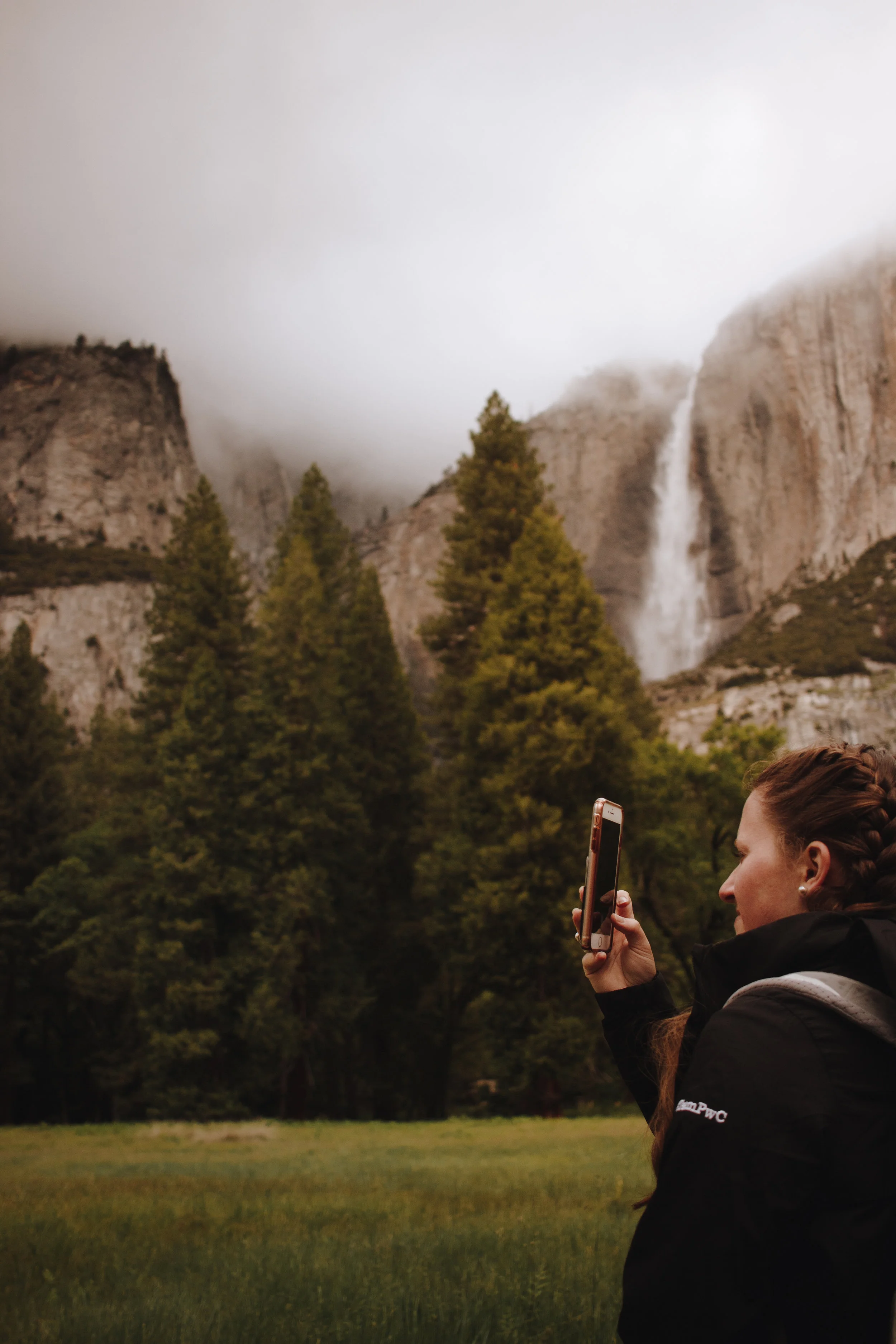 Jen snapping pics in Cook's Meadow