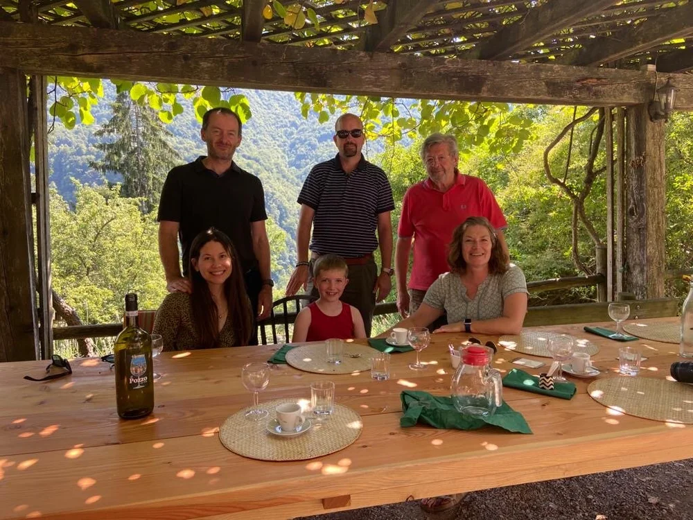 Group at the pig farm / restaurant