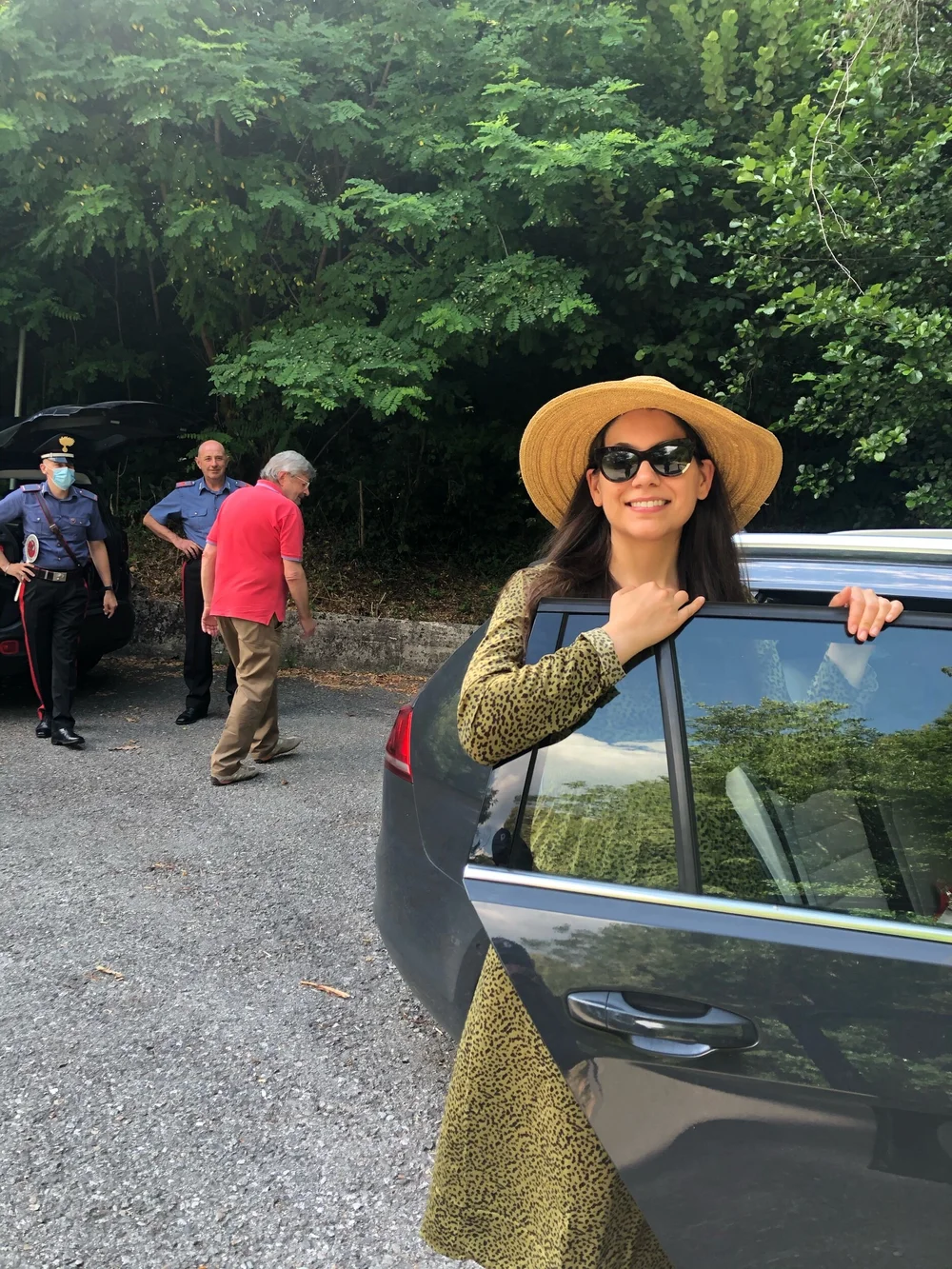 After lunch we got pulled over.