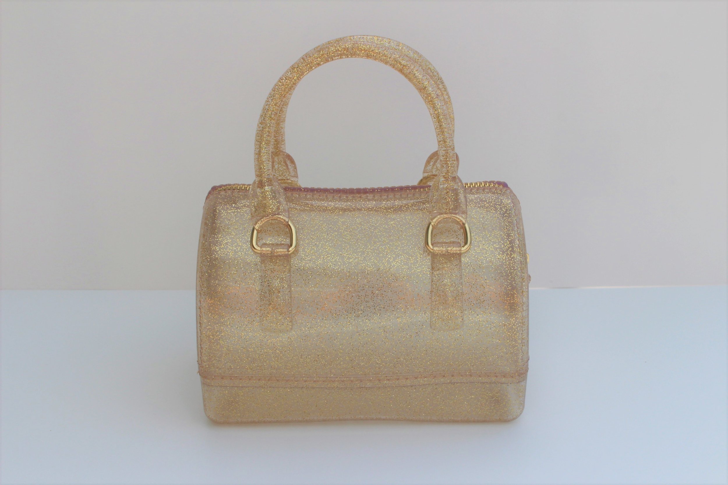 gold sparkle purse