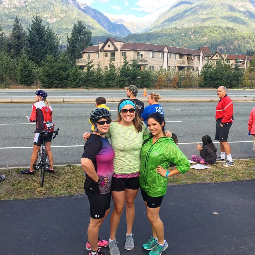 At the starting line. Getting excited!