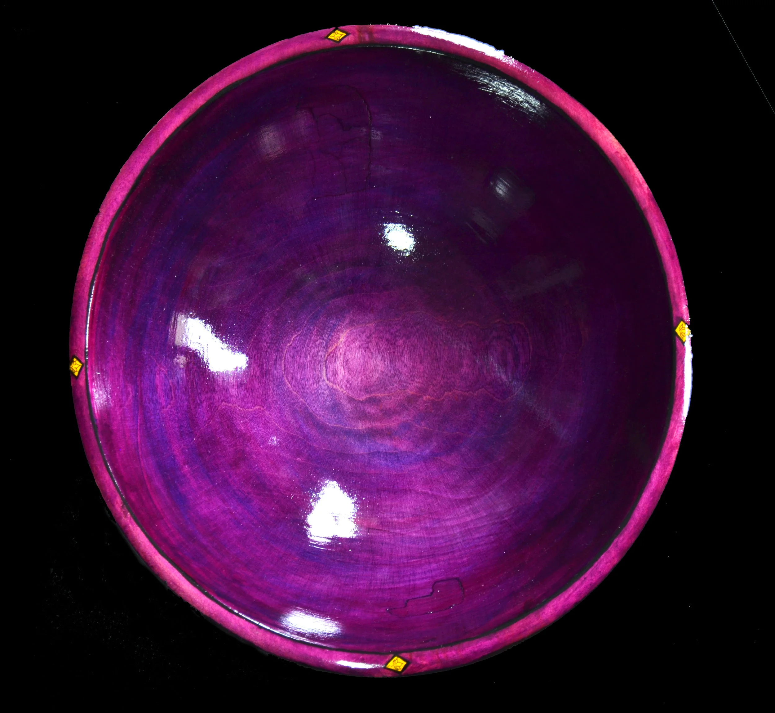 Top of purple bowl