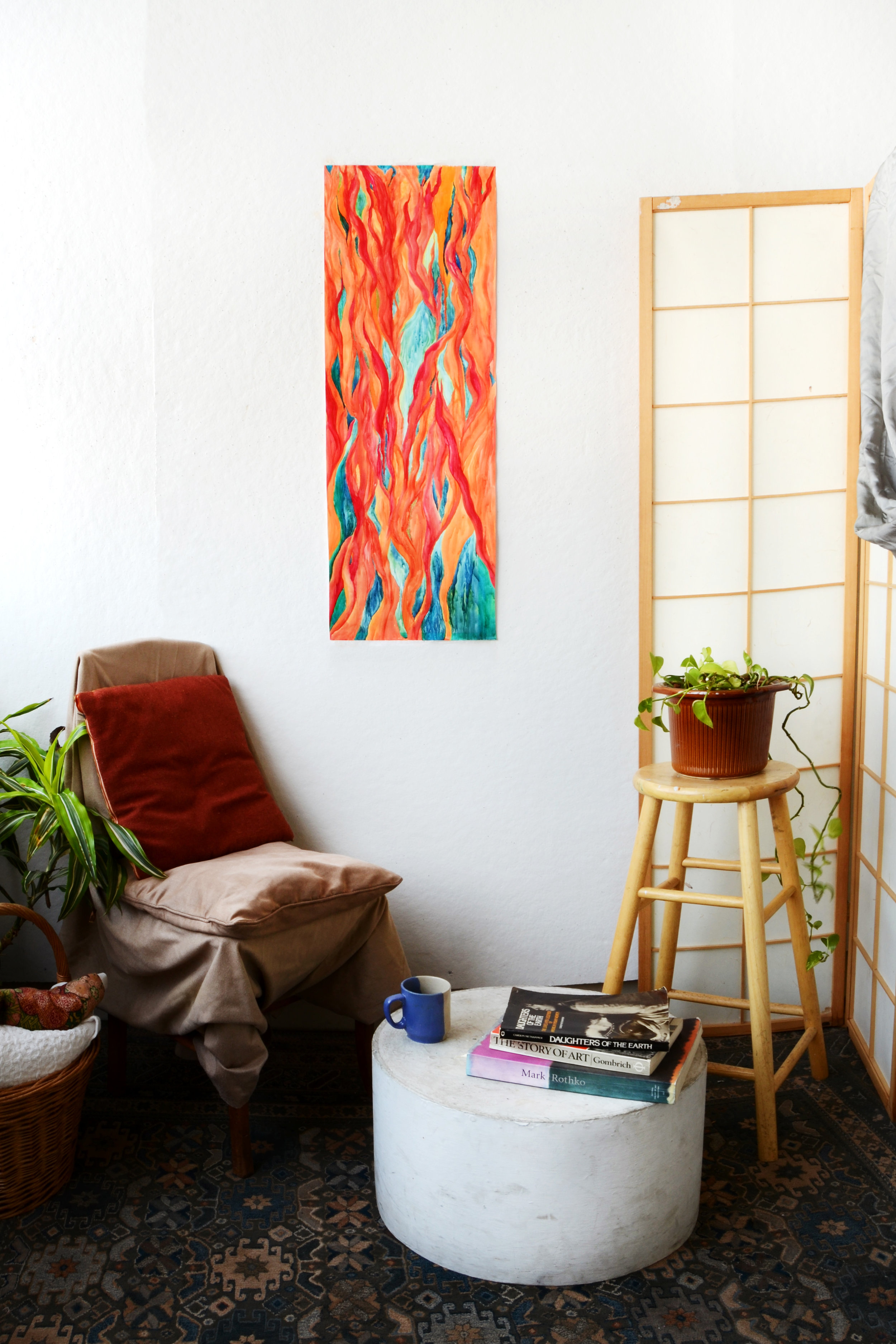 sublimation painting on studio wall