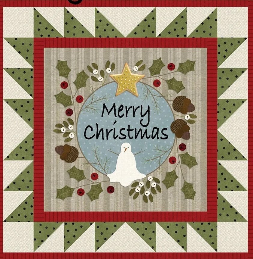 Merry Christmas Applique' Quilt Kit