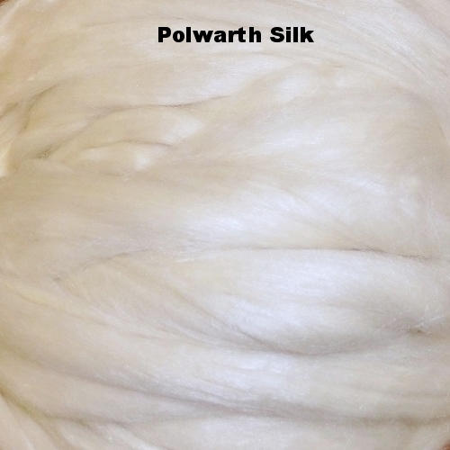 Organic POLWARTH - SILK Roving 75%/25%