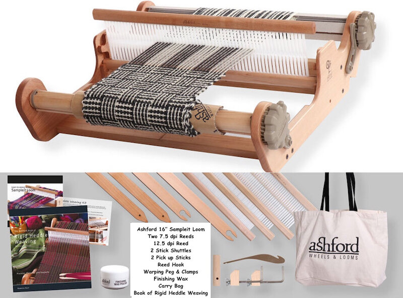 Ashford Complete Weaving Kit; 40 cm SampleIt Rigid Heddle loom and accessories 