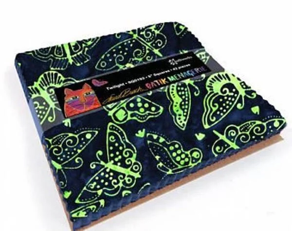 Laurel Burch Batik MENAGERIE  5" Charm Pack