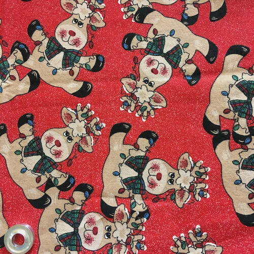 Red Holiday Reindeer 1 yd
