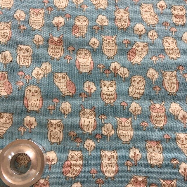 Kokka Trefle Double Gauze PETITE OWLS 2.12 yd