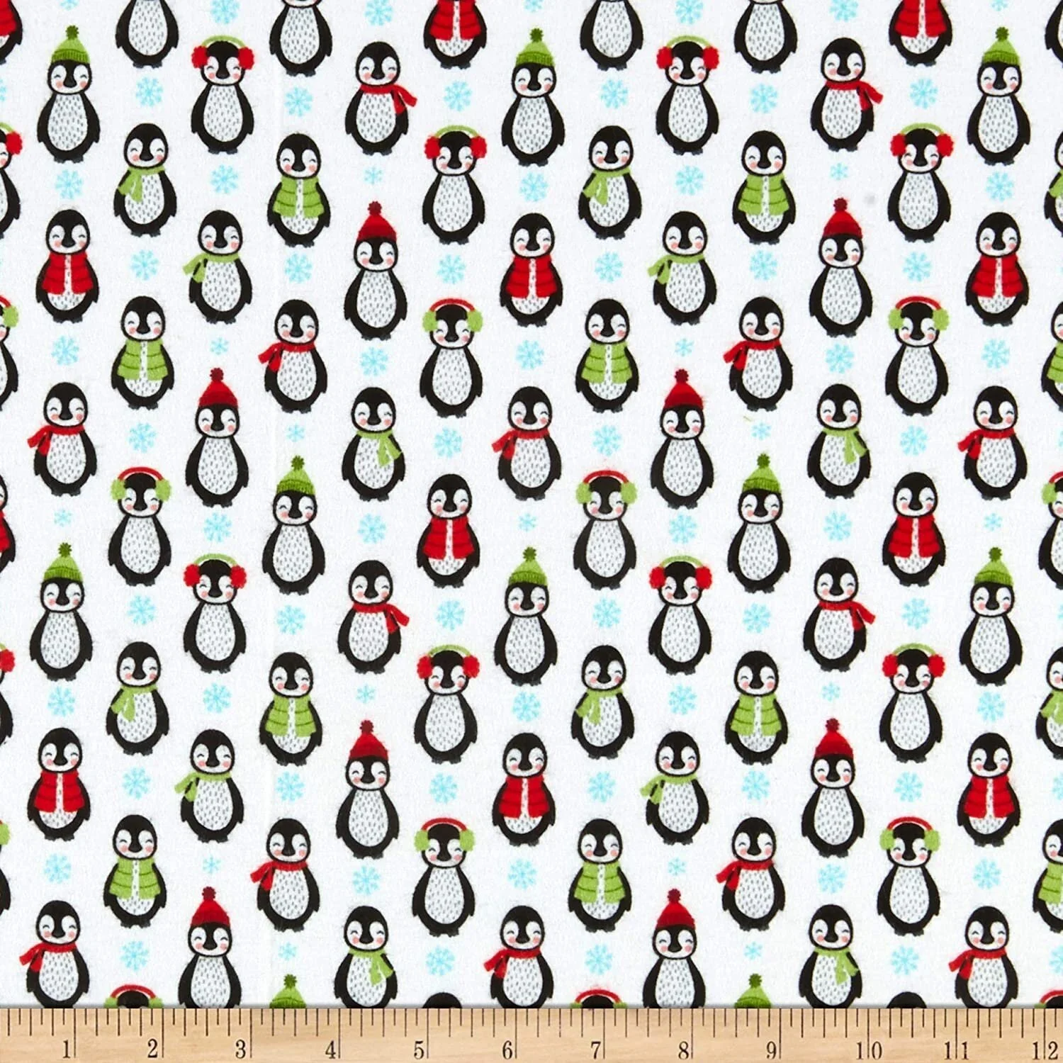 Robert Kaufman Flannel Penguin Buddies 18354 - BTY