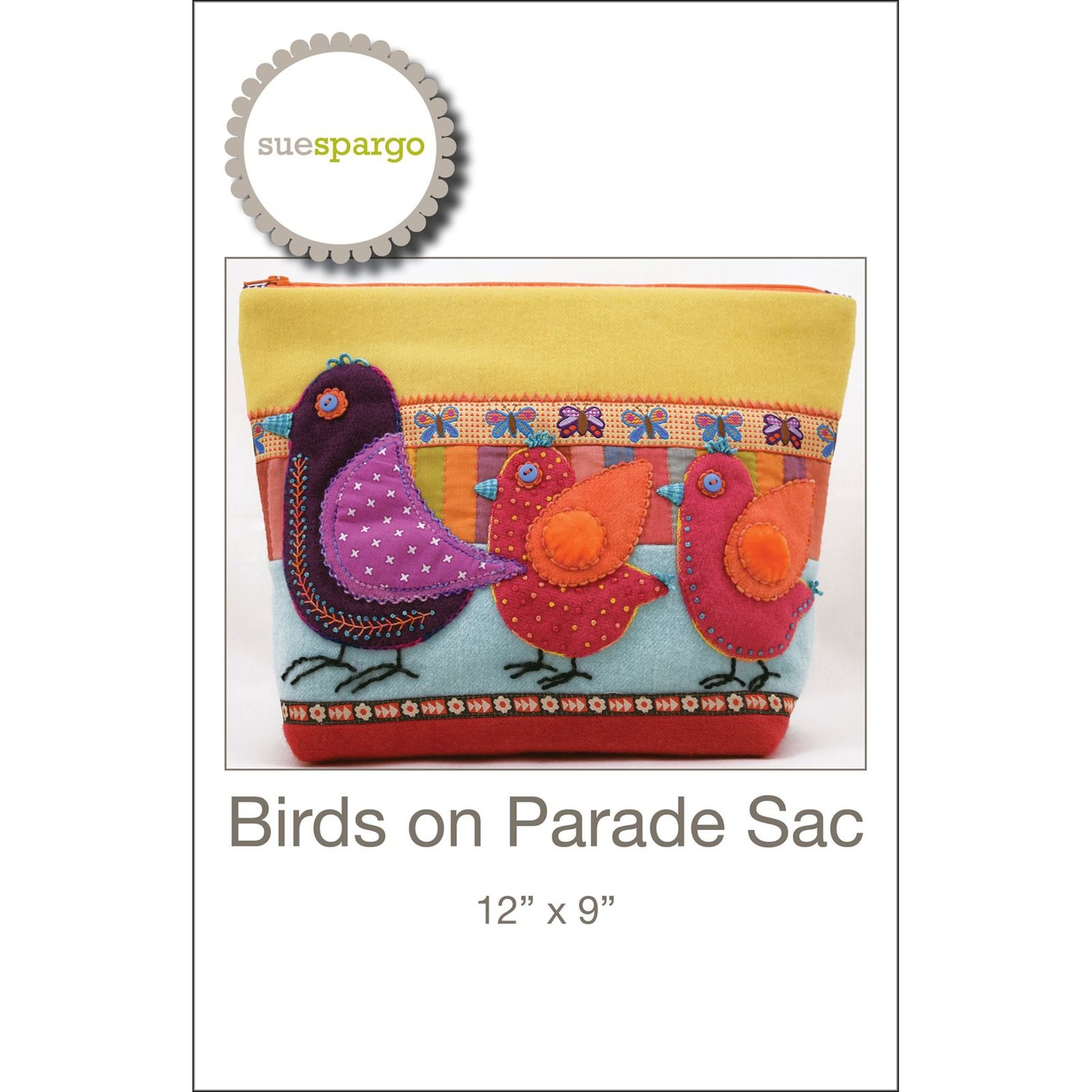 Sue Spargo BIRDS ON PARADE Sac - Fiber to Yarn