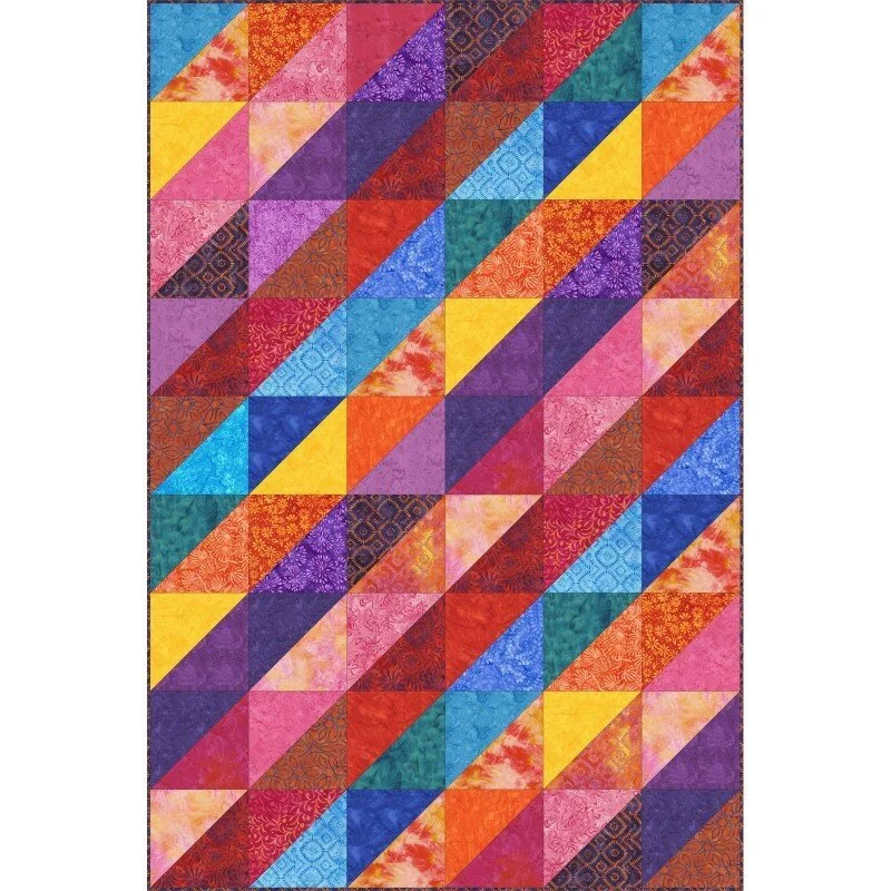 MANGO TANGO Batiks Twist Quilt Kit