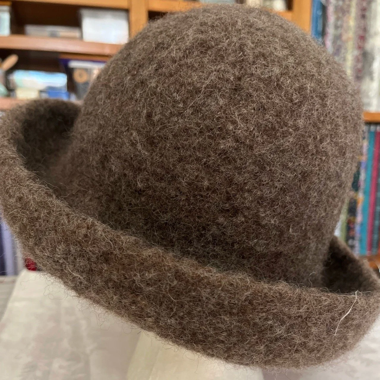 Felt Hat: Brown Wool - Fiber to Yarn