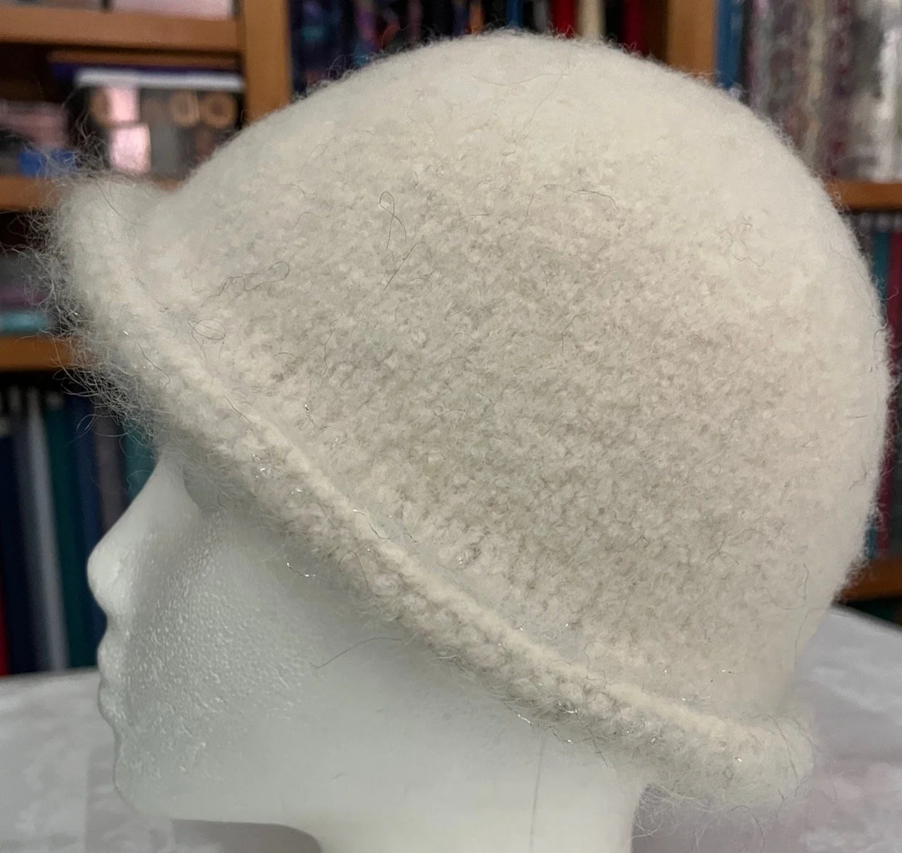 Felt Hat: White Bowler
