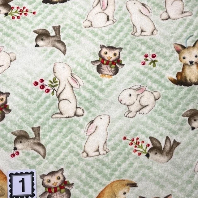 Henry Glass Snow Babies Flannel F9541 BTY