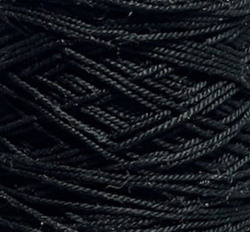 Black Perle Cotton Cord 650 YPP - Fiber to Yarn