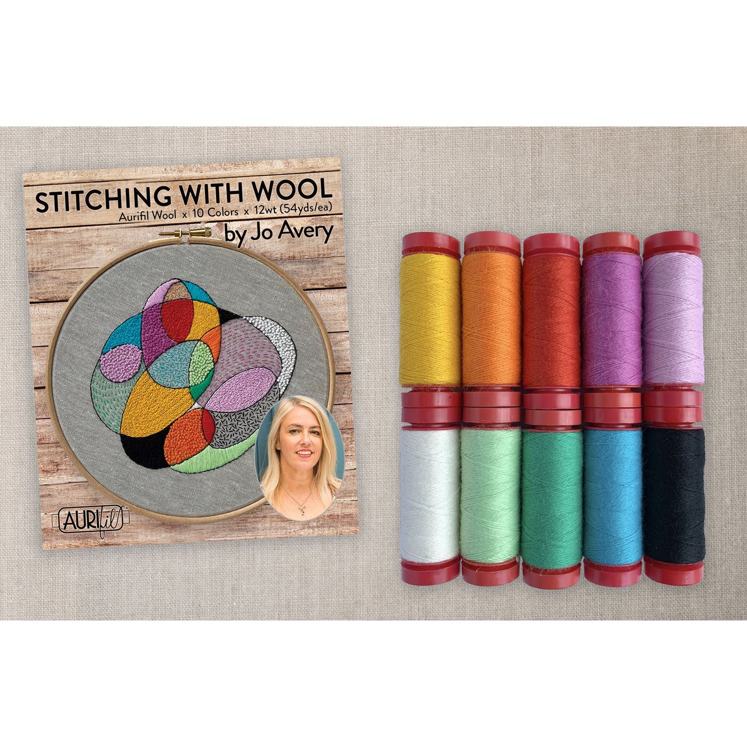 Aurifil Thread Asst. - Stitching with Wool - Fiber to Yarn
