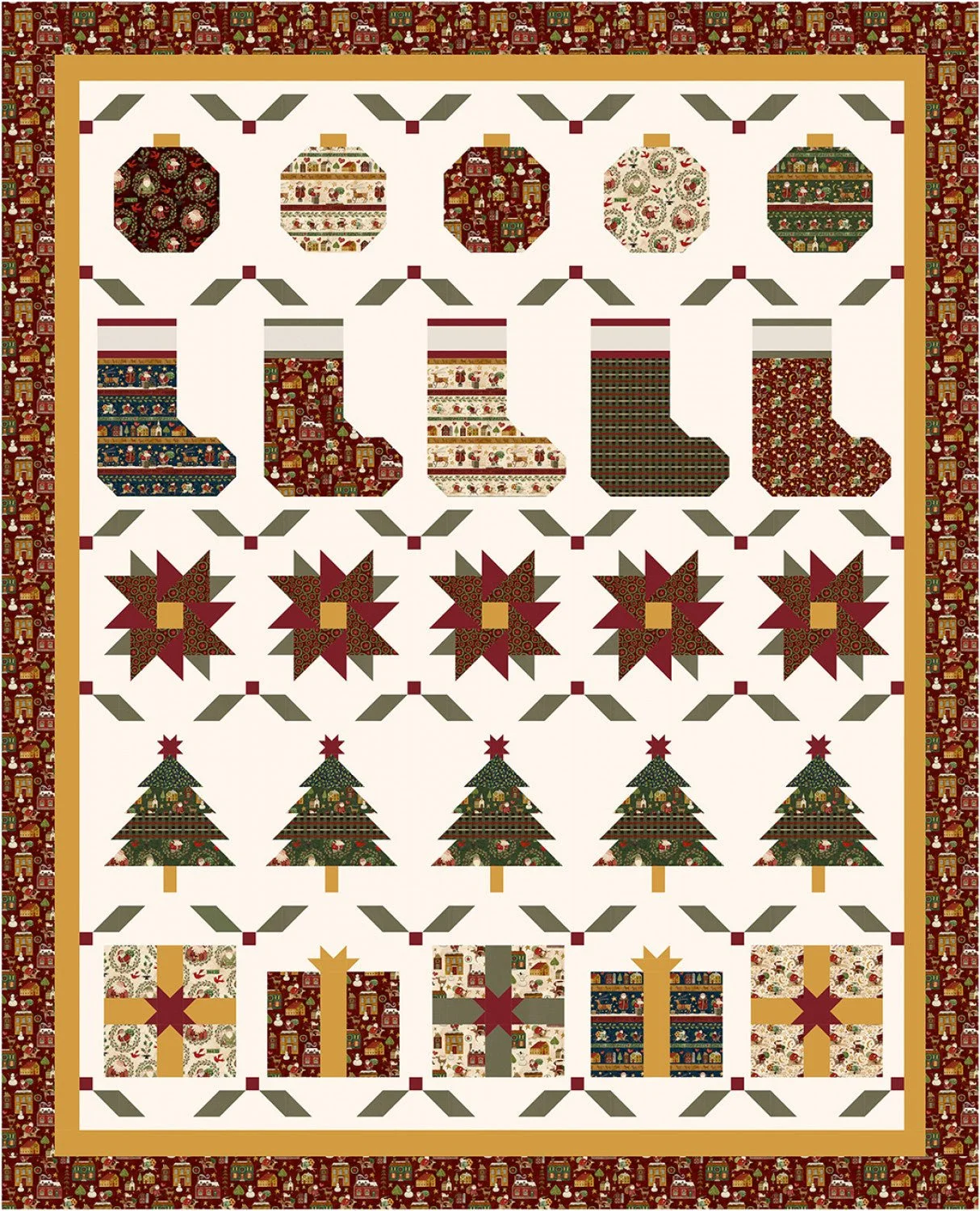 CHRISTMAS ROW Quilt Pattern