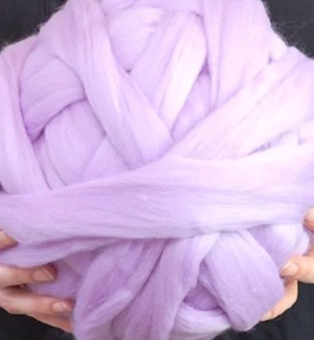 Merino Wool PURPLE Roving