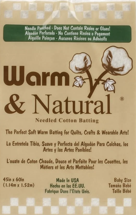 Warm and Natural Cotton Batting- Baby