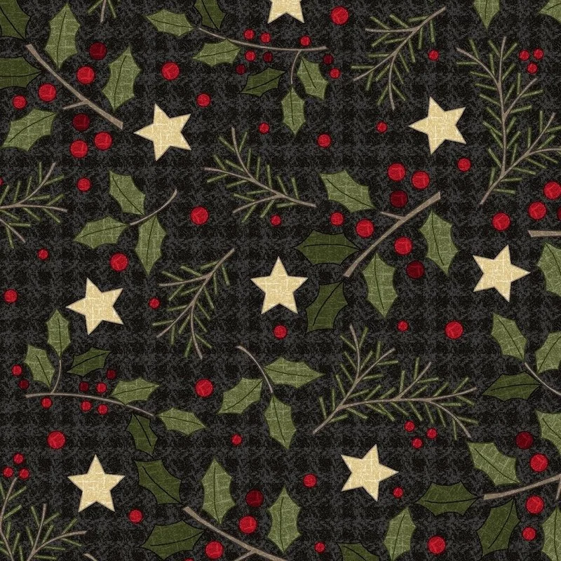 Maywood HOLLY JOLLY Flannel HOLLY masf10894-J