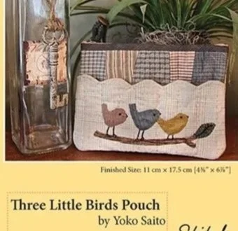 Yoko Saito Three Little Birds Pouch Pattern