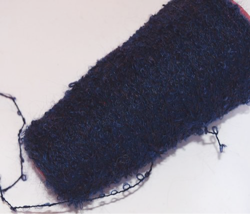 Mohair Boucle Yarn 8 oz Blue