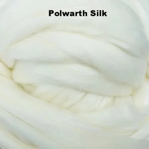 Organic POLWARTH - SILK Roving 80%/20%