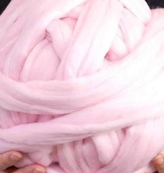 Merino Wool PINK Roving