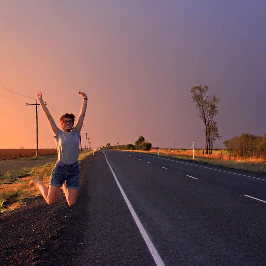 Here is one of our volunteers, Elisheba, on her way to host a school event in Miles and Chinchilla in 2013.